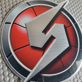 3" Brushed Aluminum S-Logo Sticker