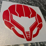 4.5" Hunter Helmet Decal, Red