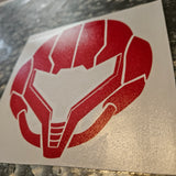 4.5" Hunter Helmet Decal, Red