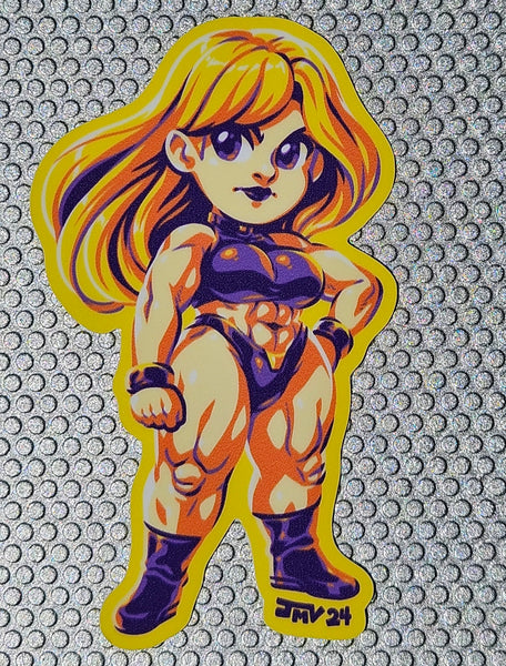 SUITLESS YELLOW Chibi Hunter 3.5 inch sticker