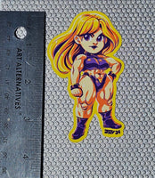 SUITLESS YELLOW Chibi Hunter 3.5 inch sticker