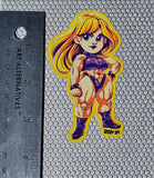 SUITLESS YELLOW Chibi Hunter 3.5 inch sticker
