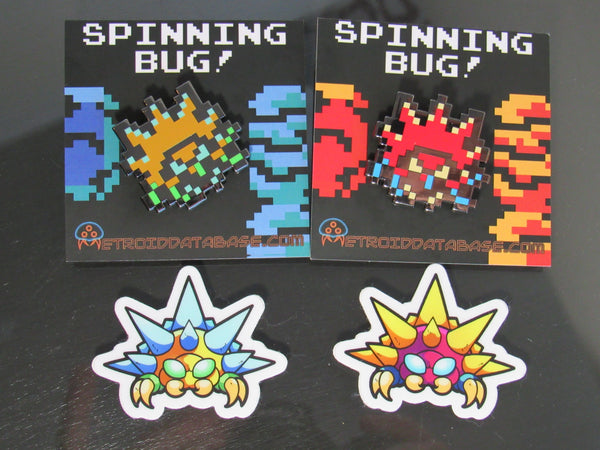 1.25" Enamel Pin - Spinning Bug!