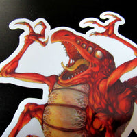 MDb Bestiary: Lava Croc 5" Clear Sticker